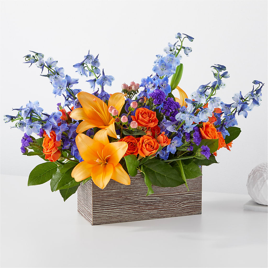 Radiant Citrus Box Bouquet – Fleuriste Boucherville, Boucherville PQ