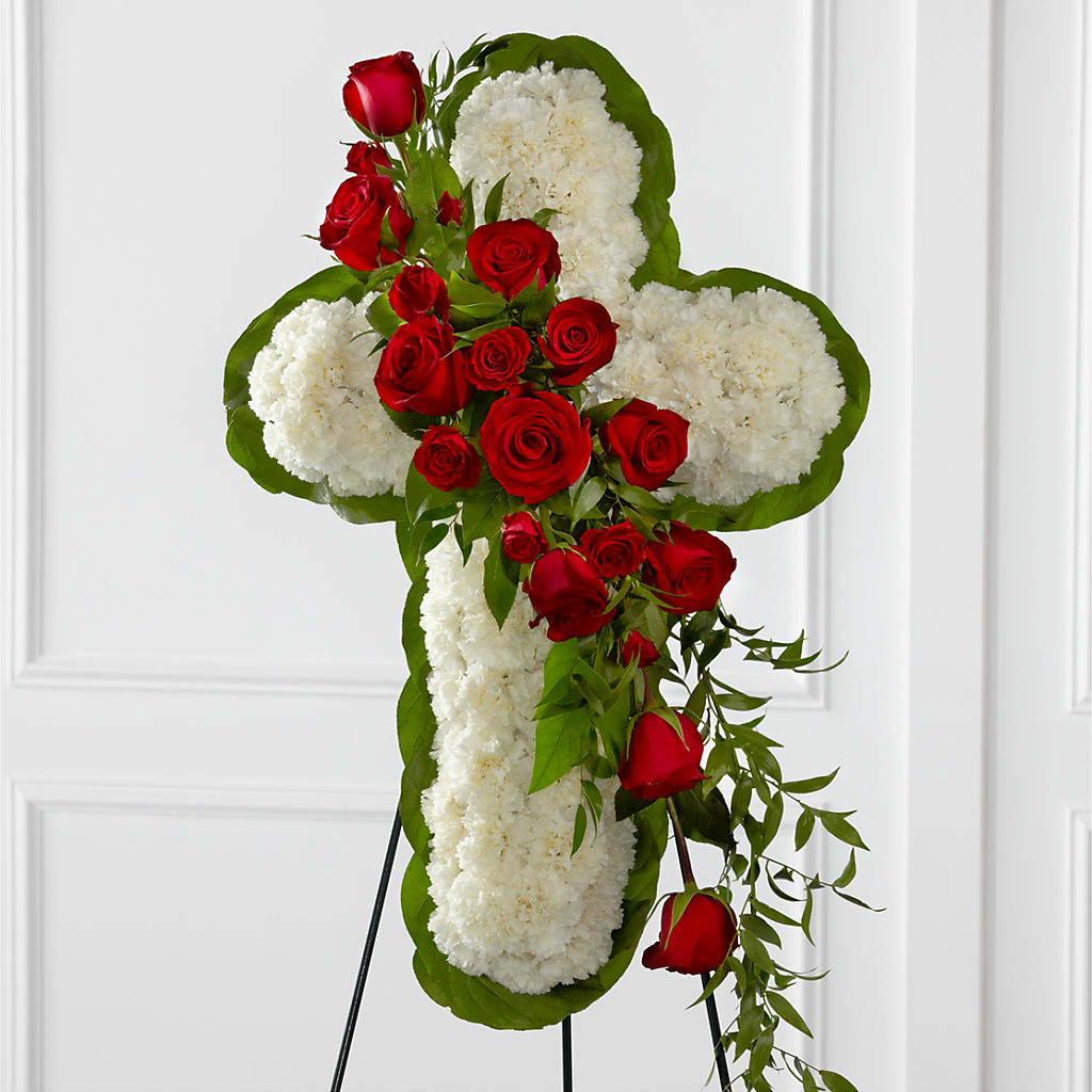 Floral Cross Easel – Fleuriste Boucherville, Boucherville PQ