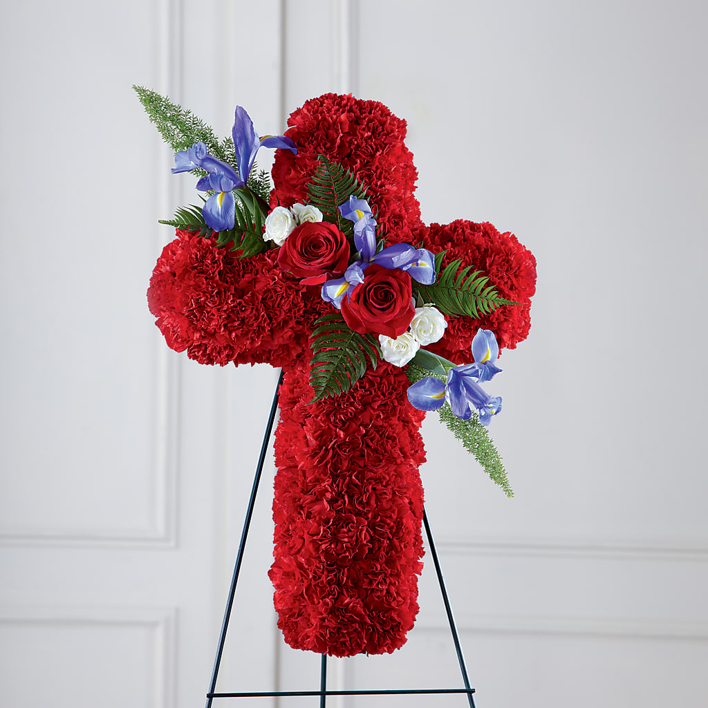 Faithful Hero Floral Cross – Fleuriste Boucherville, Boucherville PQ