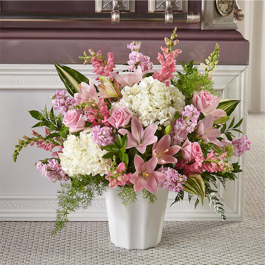 Simply Serene Floor Basket – Fleuriste Boucherville, Boucherville PQ