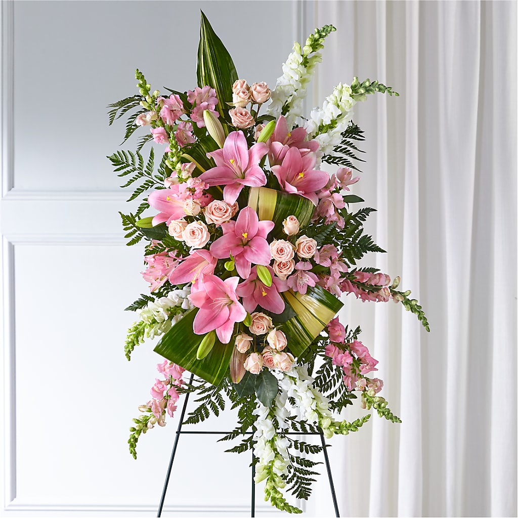 Elegant Embrace Standing Spray – Fleuriste Boucherville, Boucherville PQ