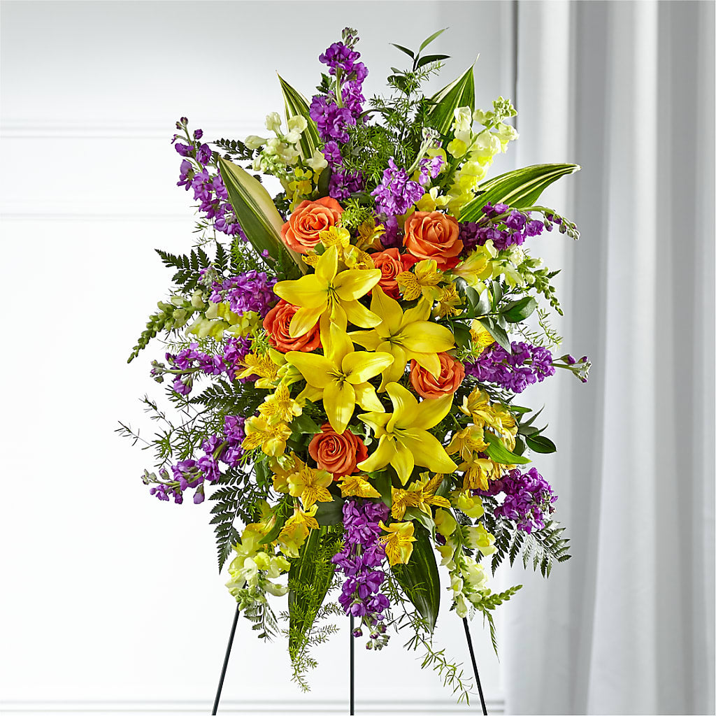 Thoughtful Prayers Standing Spray – Fleuriste Boucherville, Boucherville PQ