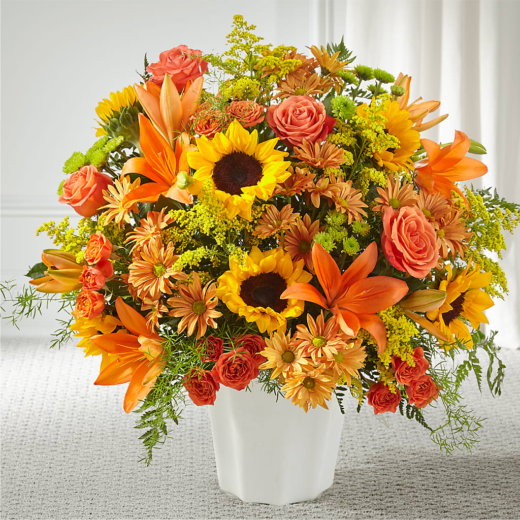 Harvest Thoughts Floor Basket – Fleuriste Boucherville, Boucherville PQ