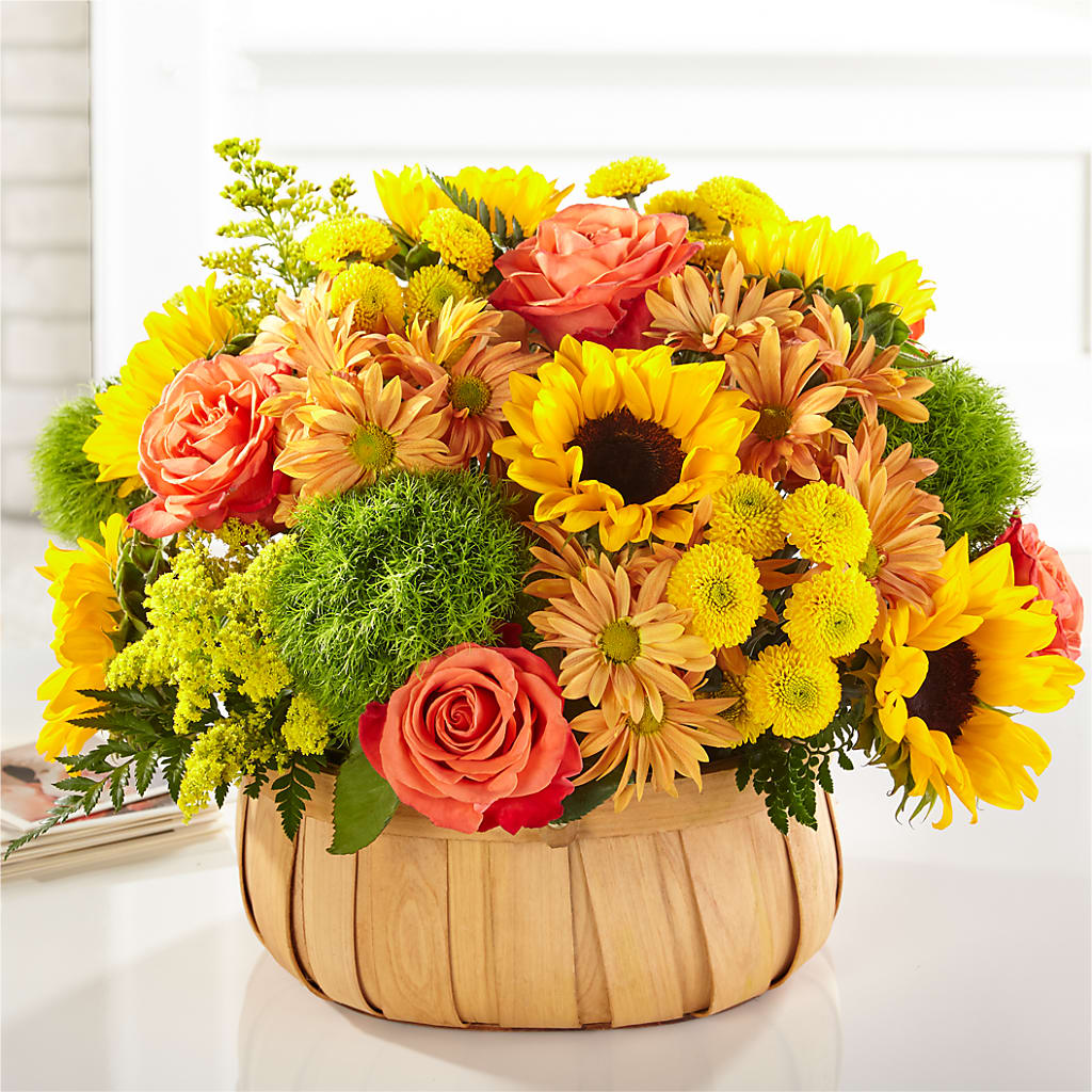 Harvest Sunflower Basket – Fleuriste Boucherville, Boucherville PQ