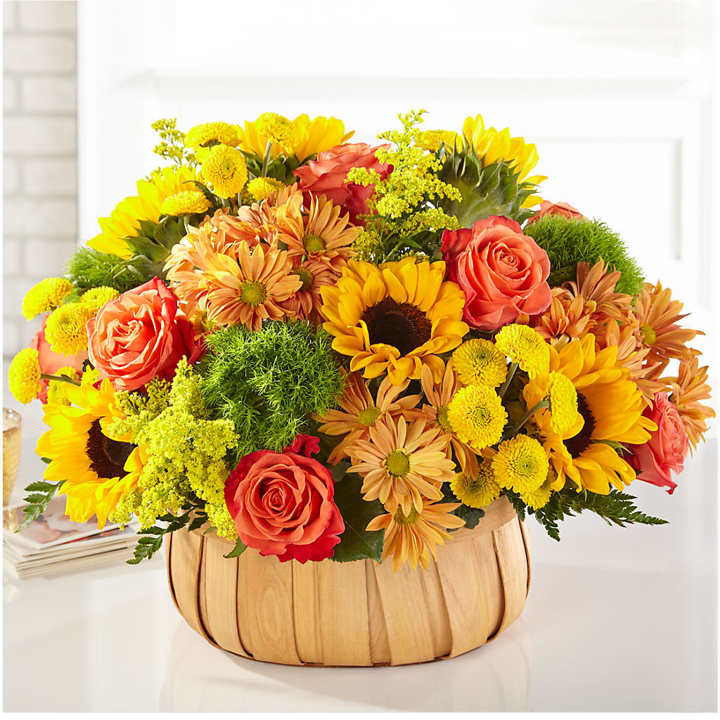 Harvest Sunflower Basket – Fleuriste Boucherville, Boucherville PQ