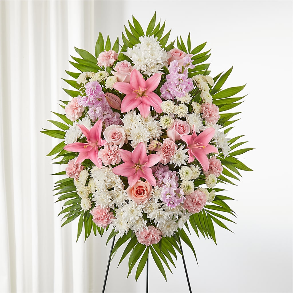 Offering Solace Standing Spray – Fleuriste Boucherville, Boucherville PQ