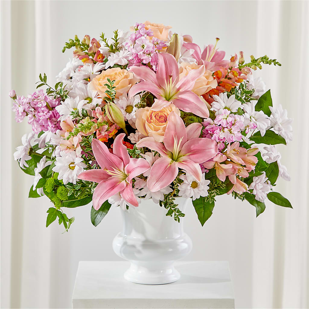 Heartfelt Gesture Urn Arrangement – Fleuriste Boucherville, Boucherville PQ