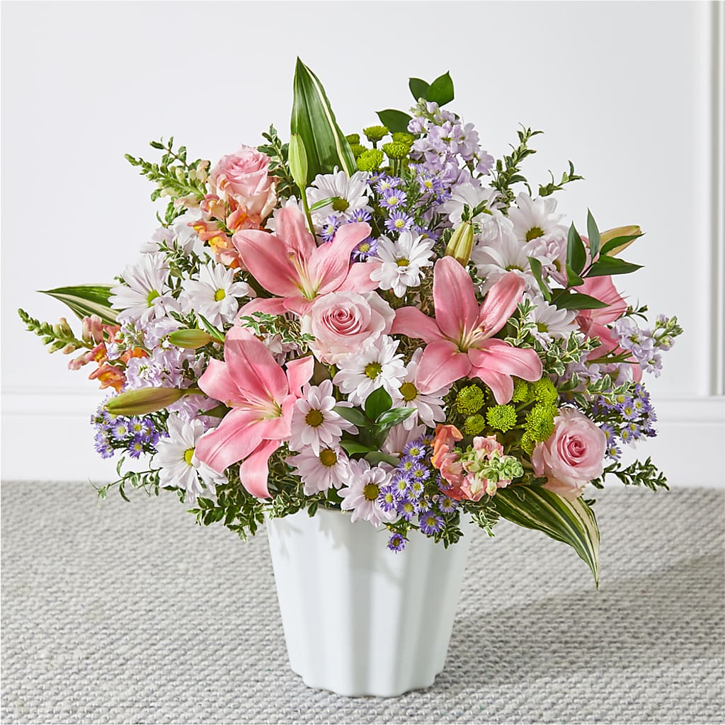 Abundant Compassion Floor Basket – Fleuriste Boucherville, Boucherville PQ