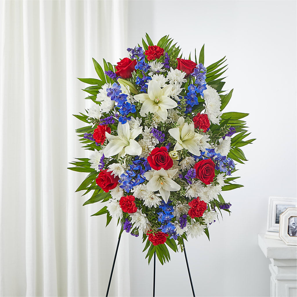Cherished Service Standing Spray – Fleuriste Boucherville, Boucherville PQ