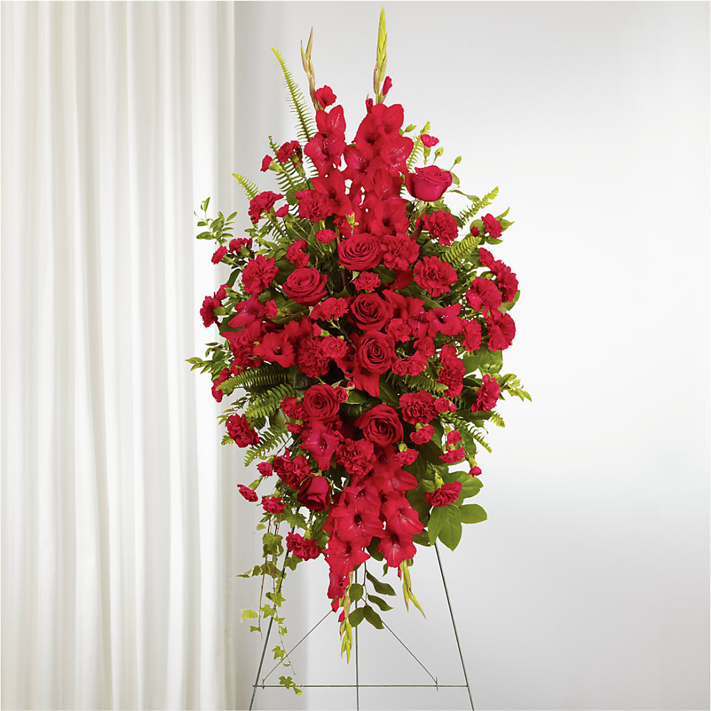 From the Heart Standing Spray – Fleuriste Boucherville, Boucherville PQ