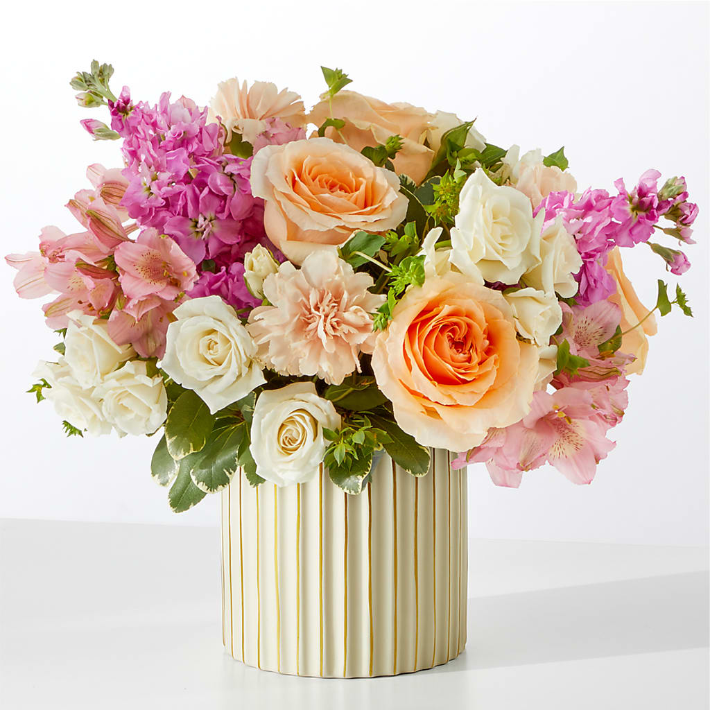Paradise Bouquet with Ivory Vase – Fleuriste Boucherville, Boucherville PQ