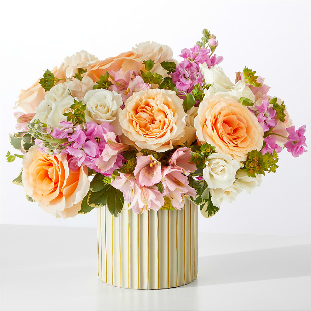 Paradise Bouquet with Ivory Vase – Fleuriste Boucherville, Boucherville PQ