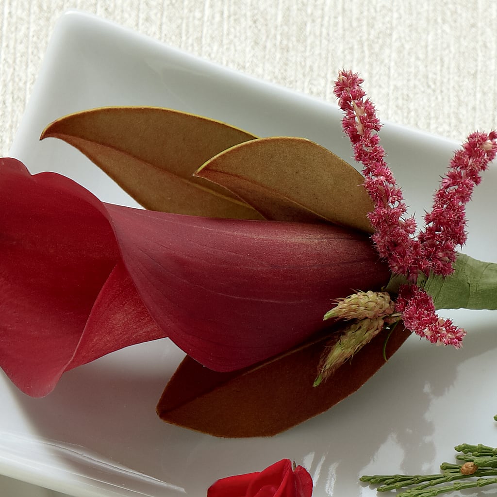 Red Calla Boutonniere – Fleuriste Boucherville, Boucherville PQ