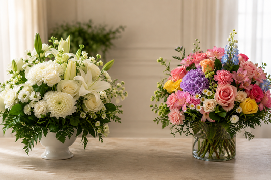 funeral flowers or celebration of life flowers