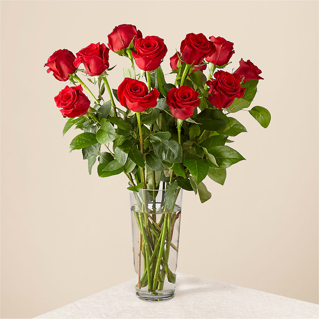 Arangement En Longueur Roses Rouges Bouquet de roses rouges à longues tiges – red flower arrangement ...