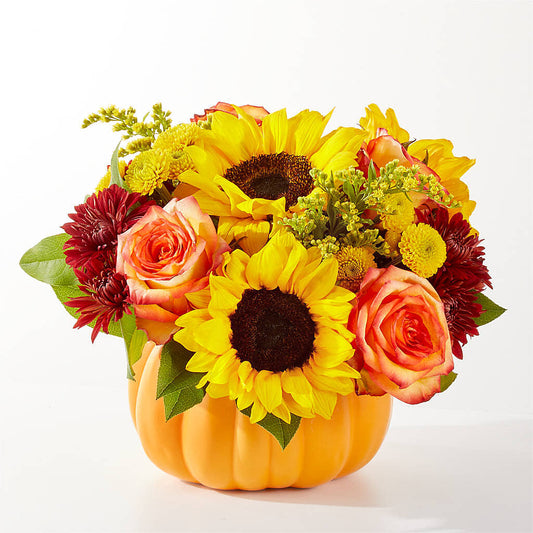 Golden Gourd Pumpkin Bouquet –  Fleuriste Boucherville, Boucherville PQ
