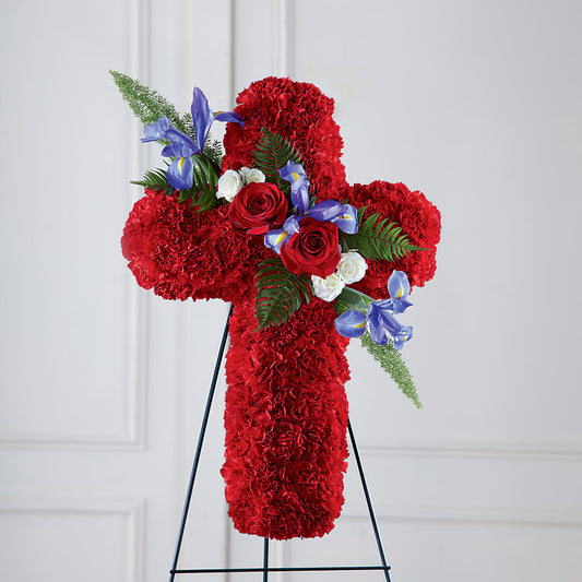 Faithful Hero Floral Cross –  Fleuriste Boucherville, Boucherville PQ