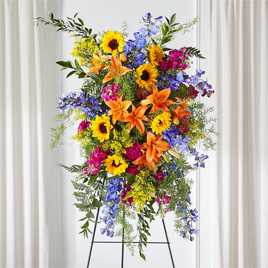 Sunlit Memories Standing Spray (Standard) –  Fleuriste Boucherville, Boucherville PQ