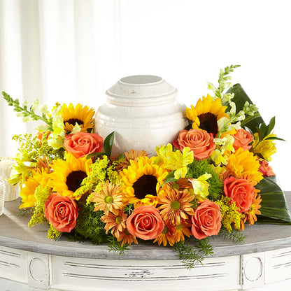 Faithful Sunflower Cremation Adornment –  Fleuriste Boucherville, Boucherville PQ