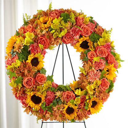 Autumnal Memories Wreath (Standard) –  Fleuriste Boucherville, Boucherville PQ