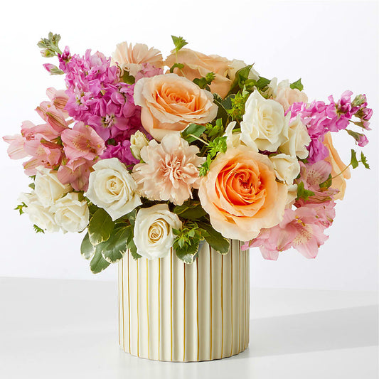 Paradise Bouquet with Ivory Vase –  Fleuriste Boucherville, Boucherville PQ