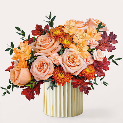 Spiced Latte Bouquet with Ivory Vase –  Fleuriste Boucherville, Boucherville PQ