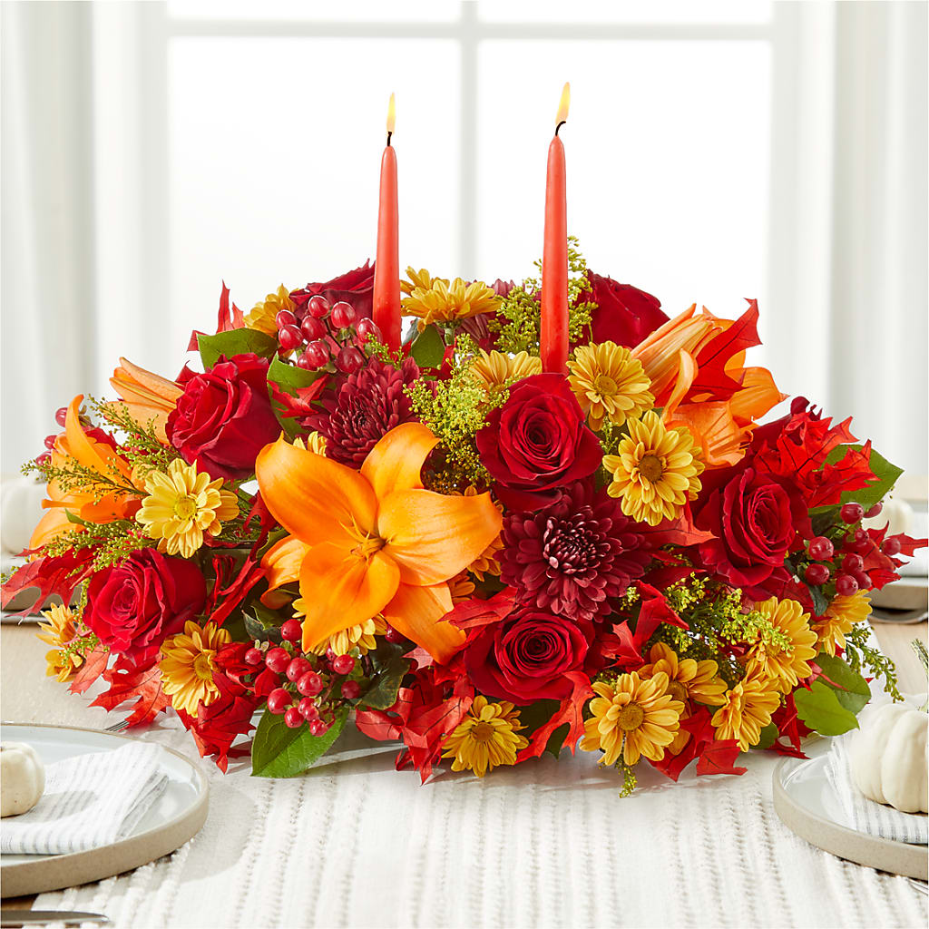 Autumn's Embrace Centerpiece –  Fleuriste Boucherville, Boucherville PQ
