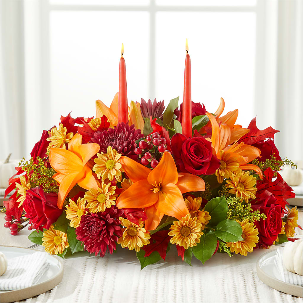 Autumn's Embrace Centerpiece –  Fleuriste Boucherville, Boucherville PQ